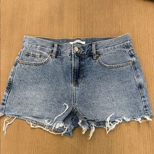 PACSUN Vintage Low Rise Distressed Denim Blue Shorts Size 25